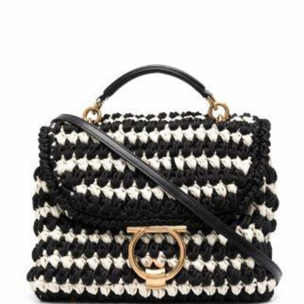 ISO (In Search Of) this Salvatore Ferragamo Black and White Satchel.